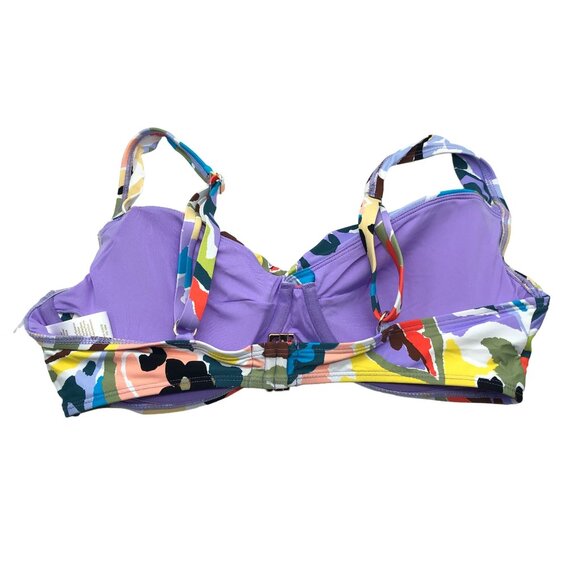 Anne Cole Womens Floral Print Underwire Bikini Top Colorful 38C/40B - Picture 4 of 5